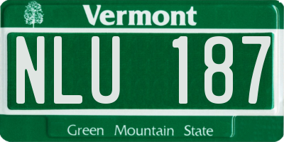 VT license plate NLU187