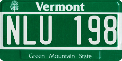VT license plate NLU198