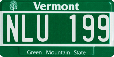 VT license plate NLU199