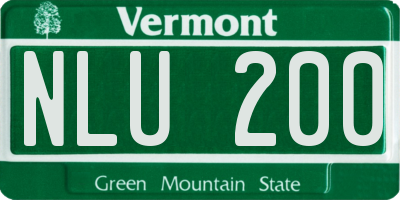 VT license plate NLU200