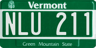 VT license plate NLU211