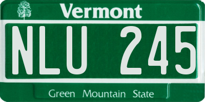 VT license plate NLU245