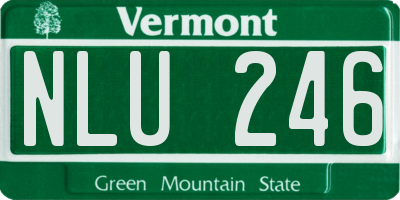 VT license plate NLU246