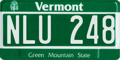 VT license plate NLU248