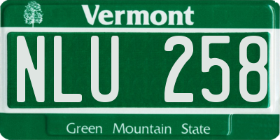 VT license plate NLU258