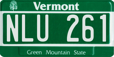 VT license plate NLU261