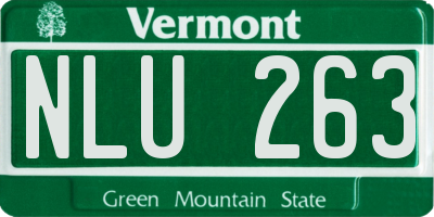 VT license plate NLU263
