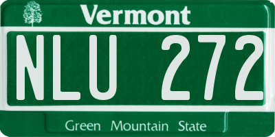 VT license plate NLU272
