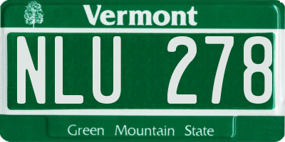 VT license plate NLU278