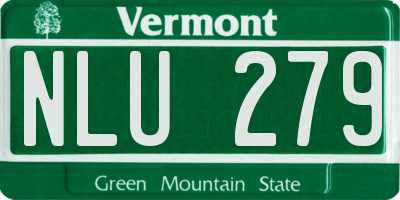 VT license plate NLU279