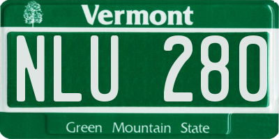 VT license plate NLU280