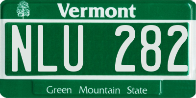VT license plate NLU282