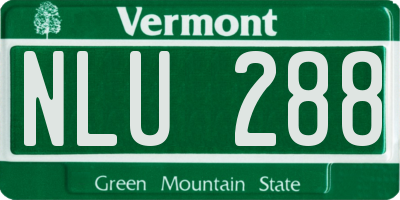 VT license plate NLU288