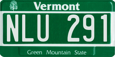 VT license plate NLU291