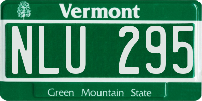 VT license plate NLU295