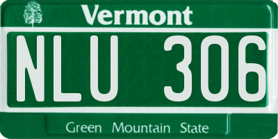 VT license plate NLU306