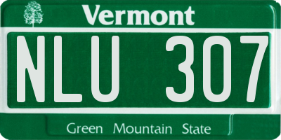 VT license plate NLU307