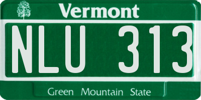 VT license plate NLU313