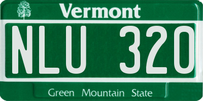 VT license plate NLU320