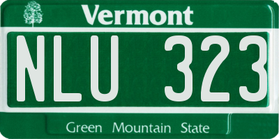 VT license plate NLU323