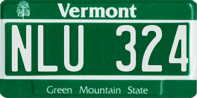 VT license plate NLU324