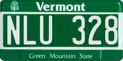 VT license plate NLU328