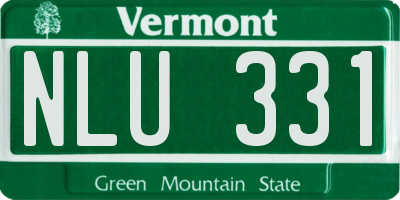 VT license plate NLU331