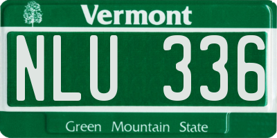 VT license plate NLU336