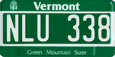 VT license plate NLU338