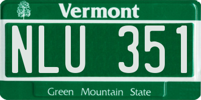VT license plate NLU351