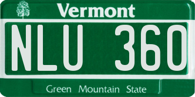 VT license plate NLU360