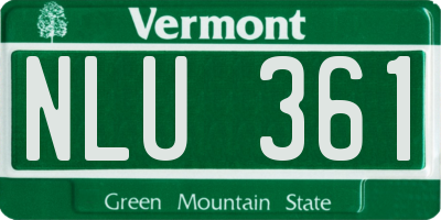 VT license plate NLU361