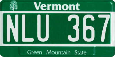 VT license plate NLU367