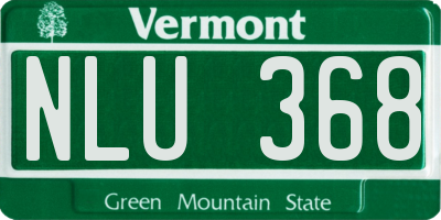 VT license plate NLU368