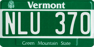 VT license plate NLU370