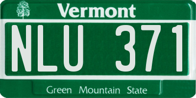 VT license plate NLU371