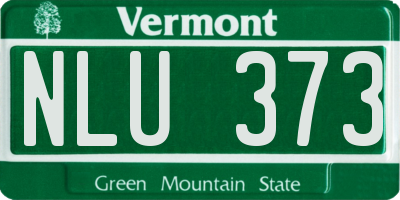 VT license plate NLU373