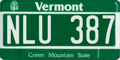 VT license plate NLU387