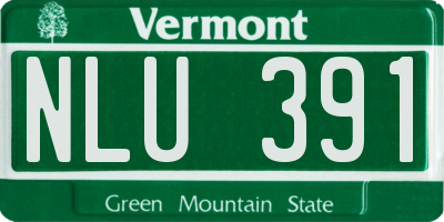VT license plate NLU391