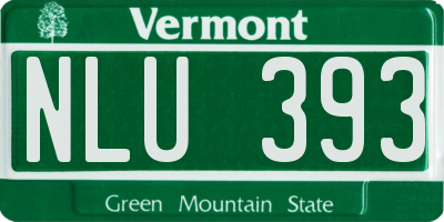 VT license plate NLU393