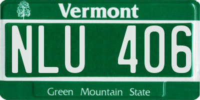 VT license plate NLU406