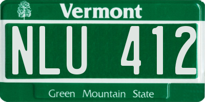 VT license plate NLU412