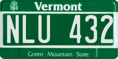 VT license plate NLU432