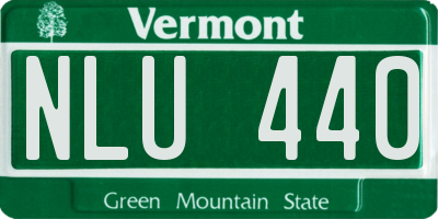 VT license plate NLU440
