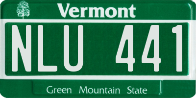 VT license plate NLU441