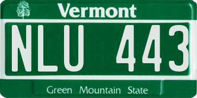 VT license plate NLU443