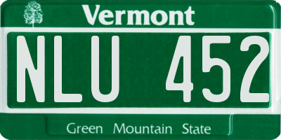 VT license plate NLU452