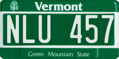 VT license plate NLU457