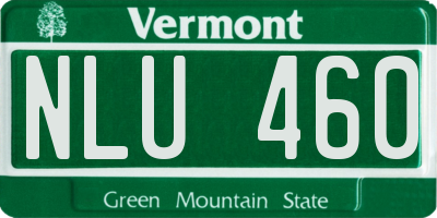 VT license plate NLU460