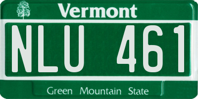 VT license plate NLU461